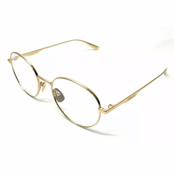 Gucci Gold Men's Authentic 53mm Eyeglasses - Picture 1 of 3